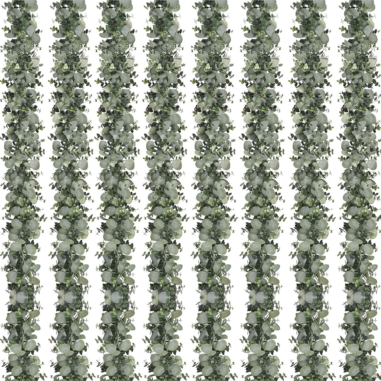 8 Packs 6FT Artificial Eucalyptus Greenery Garland(Grey Green)